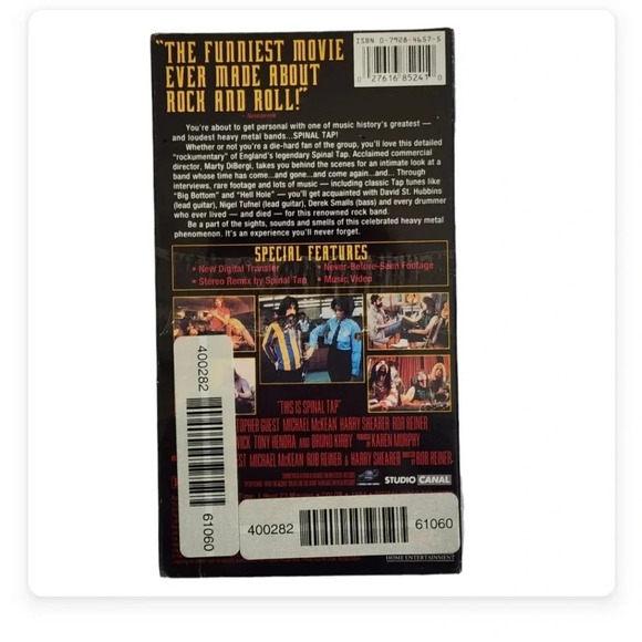Vintage This is Spinal Tap  Rockumentary Rock VHS Movie Sealed MGM Blockbuster - Picture 3 of 4